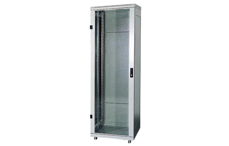 REC-6456S-GBB-GY Шкаф напольный МТК 19", 45U, 2187x600x600 мм, разборный, дверь со стеклом, серый