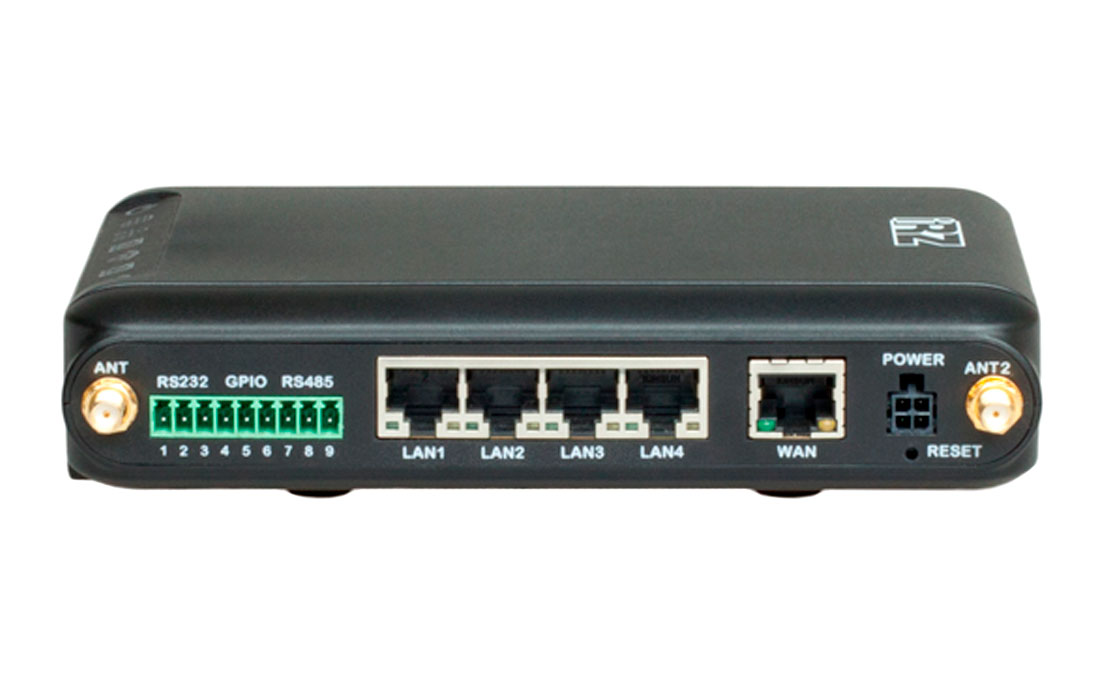 Роутер iRZ RL41 (4G до 100 Мбит/с, 2xSIM, 1xWAN, 4xLAN, RS232/RS485, 3xGPIO, USB, GRE, IPsec и OpenVPN)