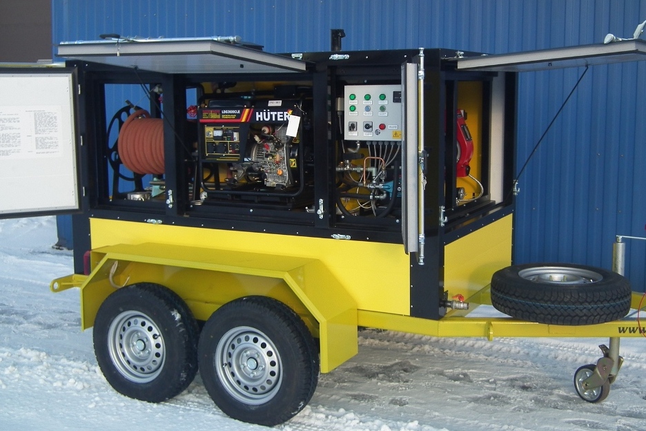 Транспортабельная котельная установка мобильный парогенератор MHT-700 на базе прицепа 898203 К-2М 