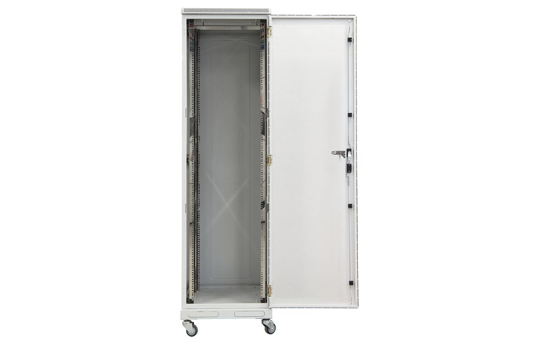 Шкаф телекоммуникационный напольный 19",18U(600x1000), ШТ-НП-18U-600-1000-П, передняя дверь перфорированная ССД