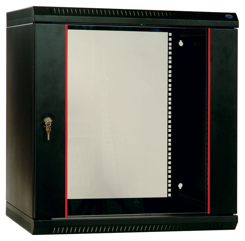 Шкаф телекоммуникационный настенный 15U разборный (600x520) дверь стекло