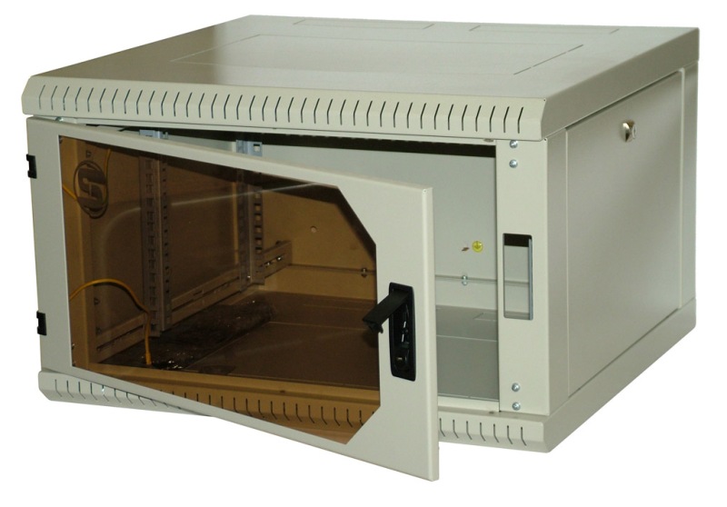 RECW-066AB Шкаф SignaPro 6U, 371х600х660мм, 2-х секционный, со съёмной стенкой