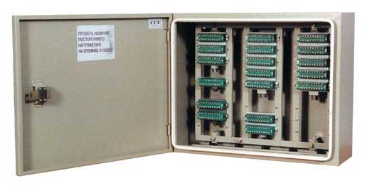 Шкаф распределительный телефонный пристенный навесной ШРП-150-2М (пустой) ССД