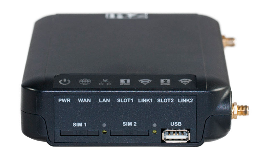 Роутер iRZ RU41 (3G до 7,2 Мбит/с, 2xSIM, 1xWAN, 4xLAN, RS232/RS485, 3xGPIO, USB, GRE, IPsec и OpenVPN)